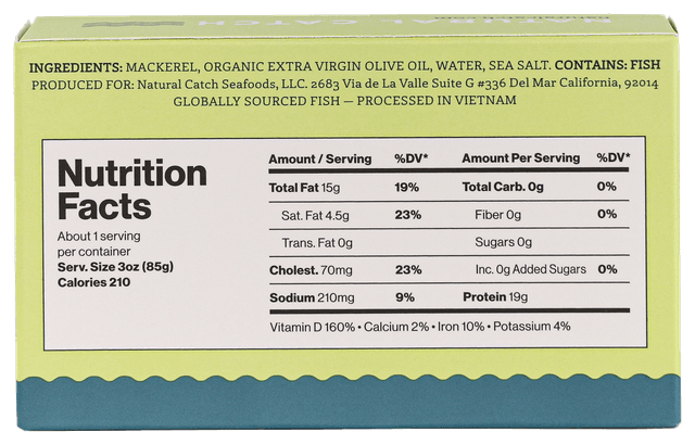 Mackerel EVOO Back Transparent PNG preview