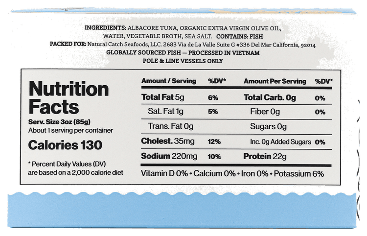 Albacore EVOO back packaging transparent cutout